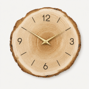 Natural Wood Slice Wall Clock