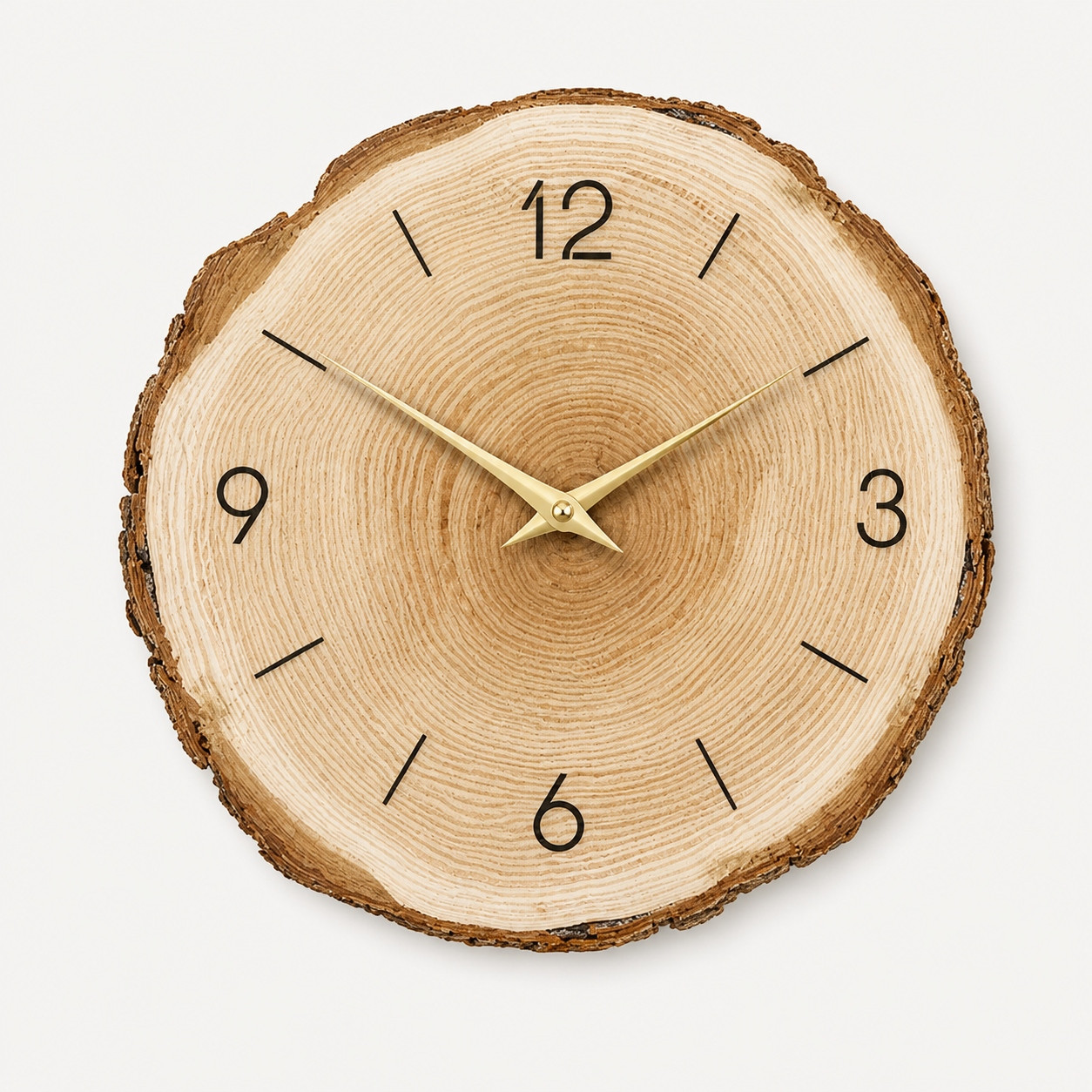 Natural Wood Slice Wall Clock