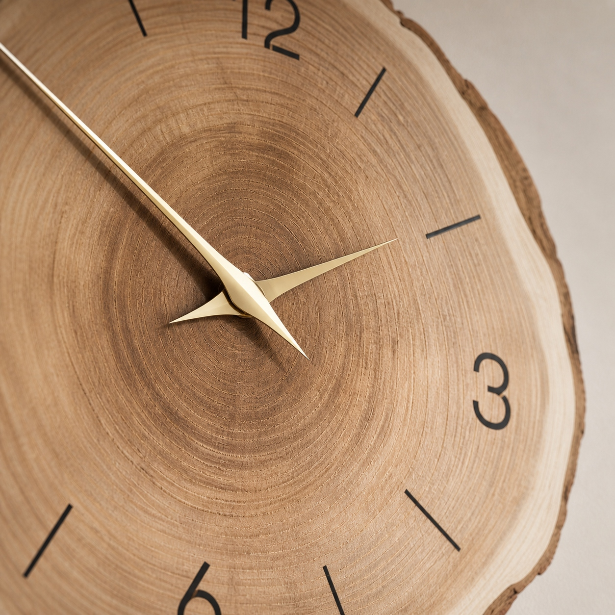 Natural Wood Slice Wall Clock - Image 2