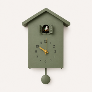 Green House Style Pendulum Wall Clock