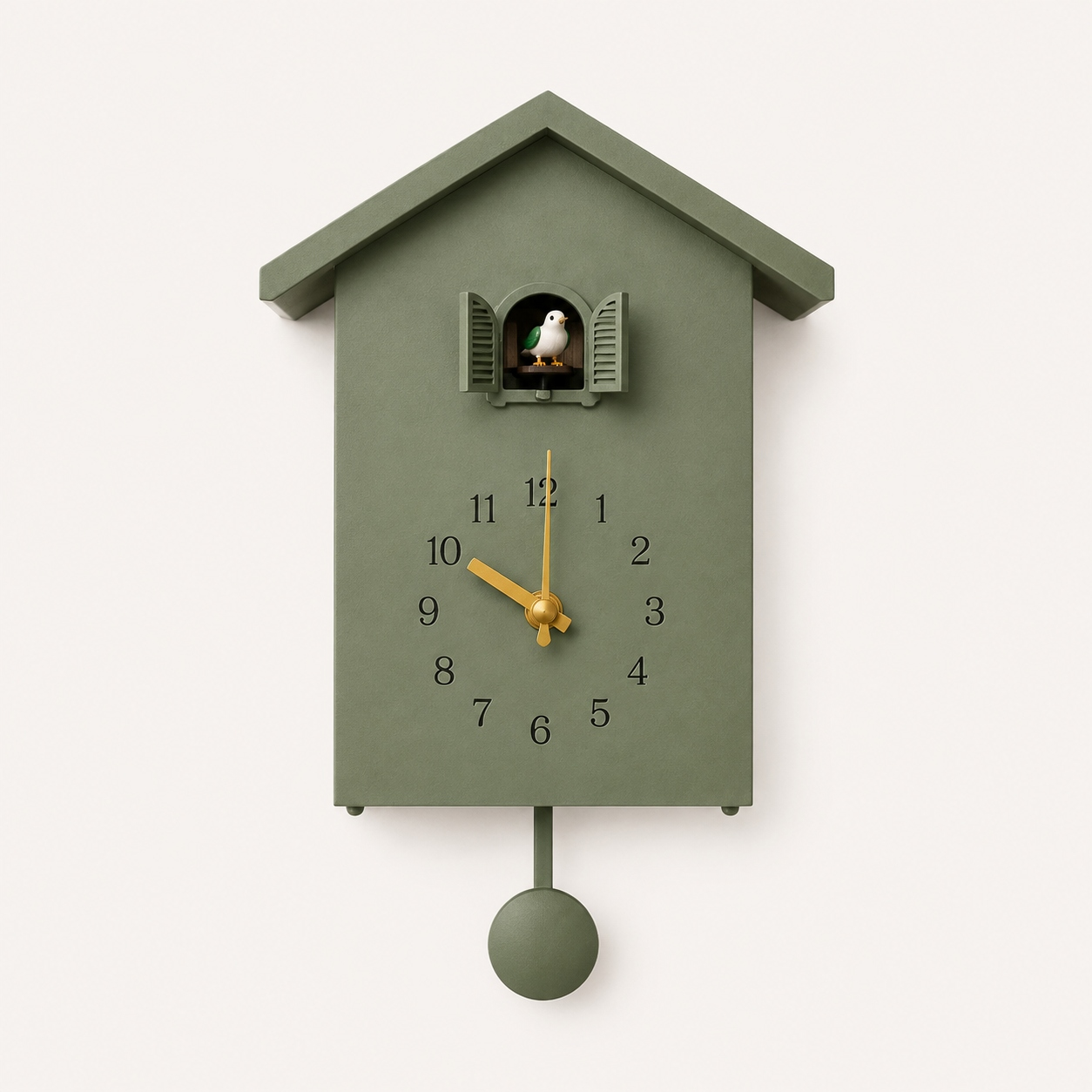 Green House Style Pendulum Wall Clock